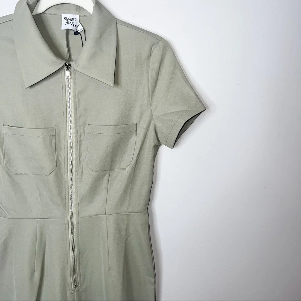Princess Polly NWT Loretta Jumpsuit Khaki - Picture 6 of 10